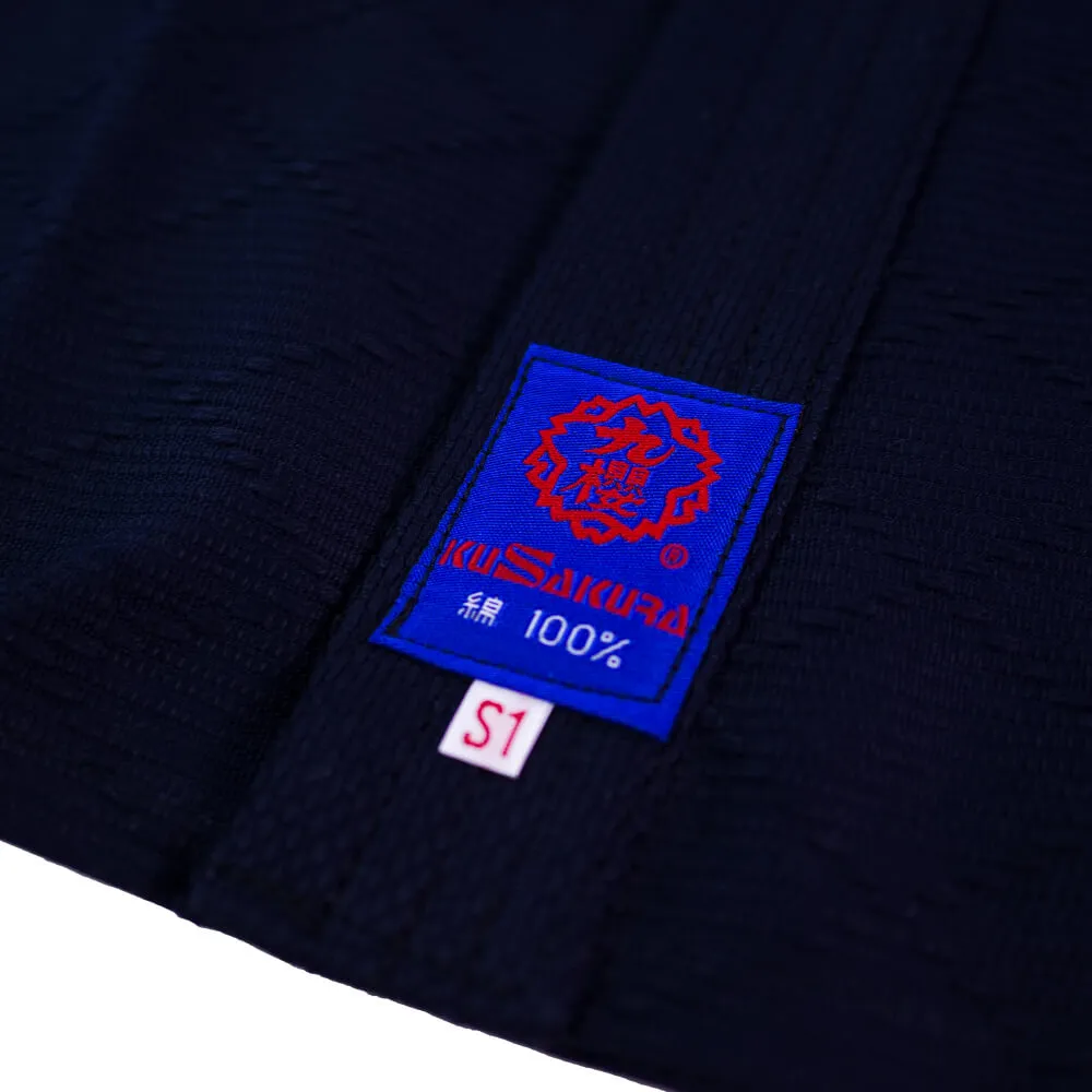 'Sashiko 25' Single Layer Navy Cotton Kendogi - Jacket