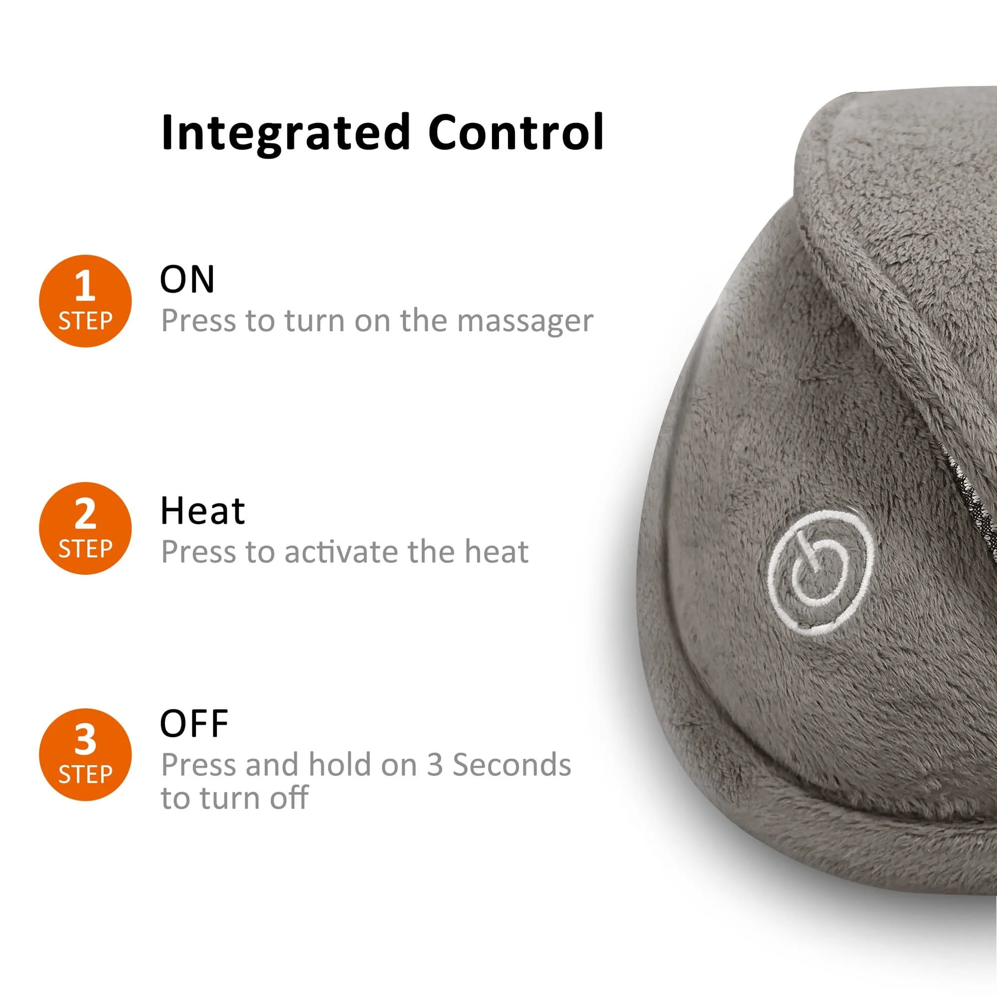 Shiatsu Neck Shoulder Back Massage Pillow with Heat for Home,Car,Office - 619