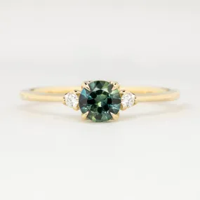 Sofia Ring - 5mm 0.60ct Queensland Green Sapphire