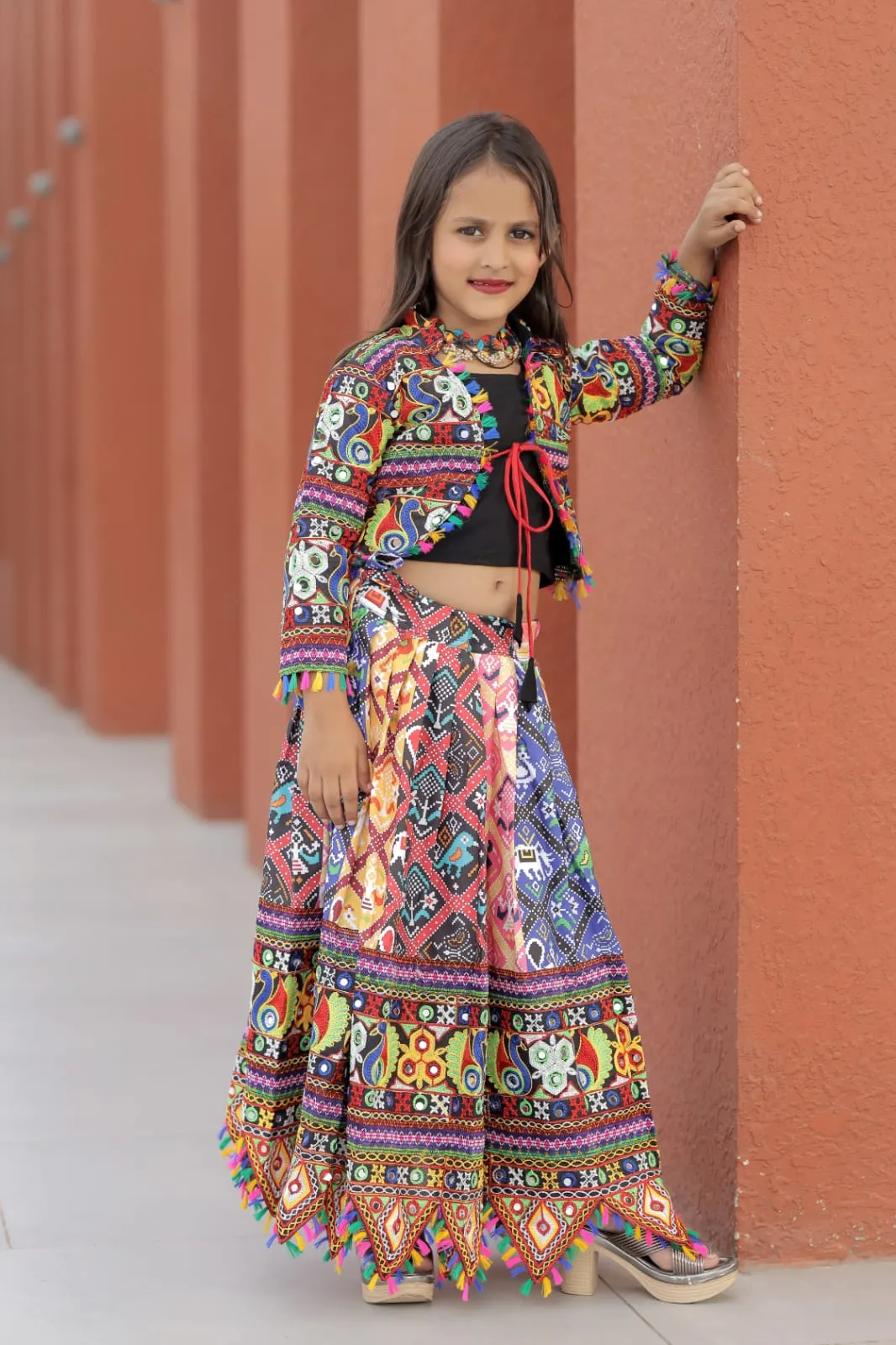 Traditional Gujarati Lehenga Combo for Mother Daughter-SOC001MDC