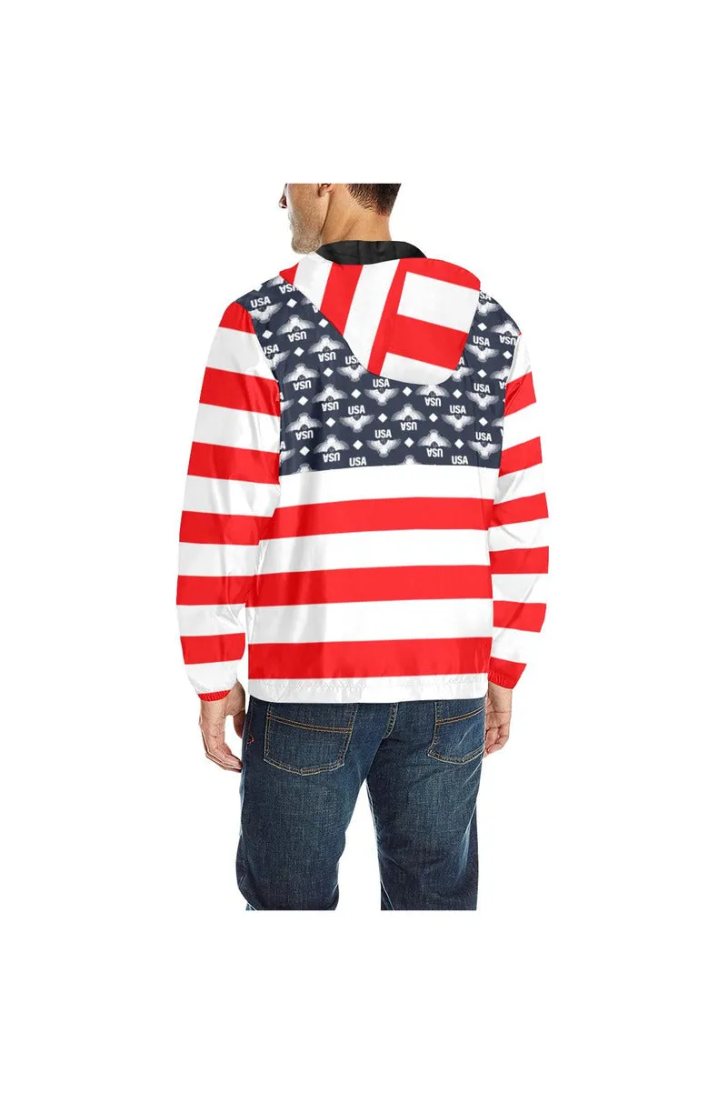 USA - Eagle & Stripes Quilted Windbreaker