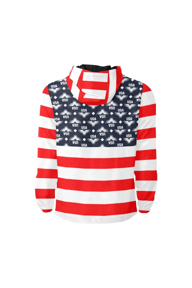 USA - Eagle & Stripes Quilted Windbreaker