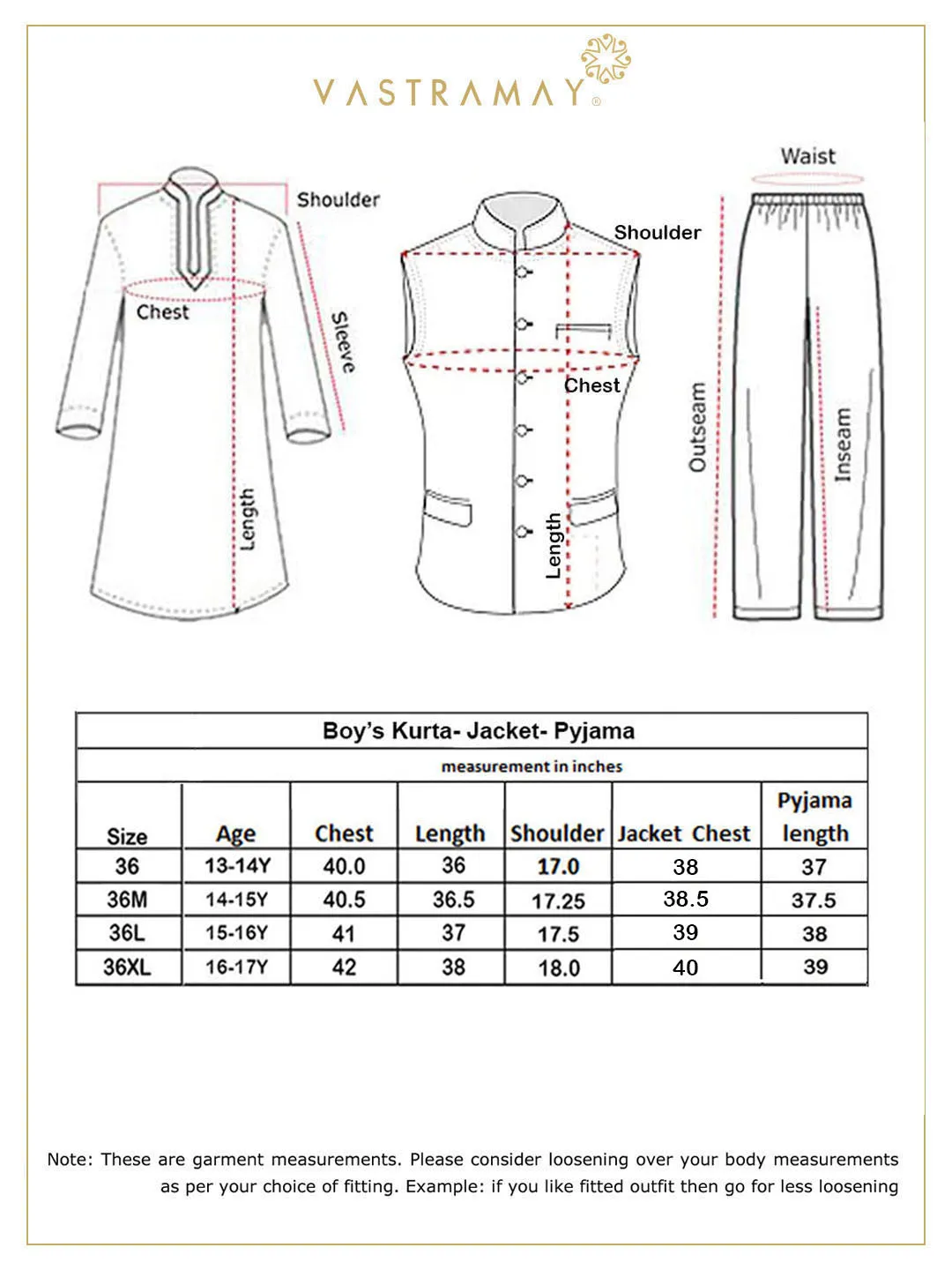 VASTRAMAY Boy's Black Mirror Work Jacket And Solid Kurta Pyjama Set