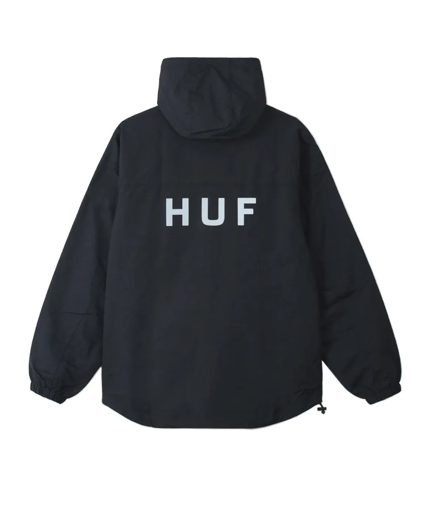 VESTE HUF ESSENTIALS ZIP STANDARD SHELL BLACK