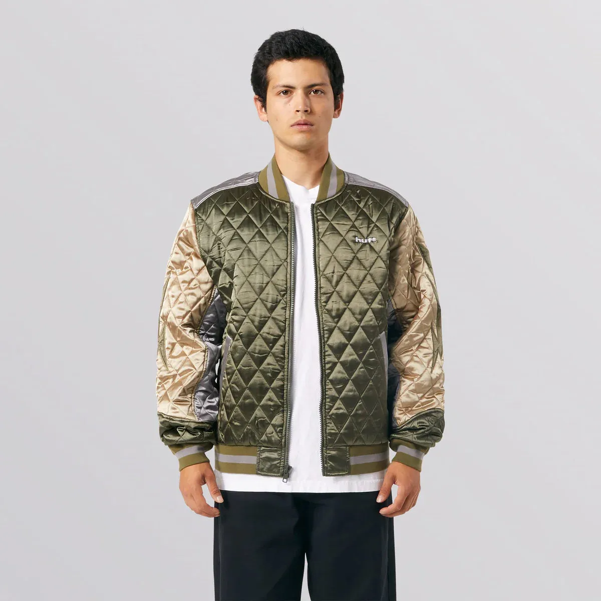 VESTE HUF LIGHTINING BOMBER OLIVE