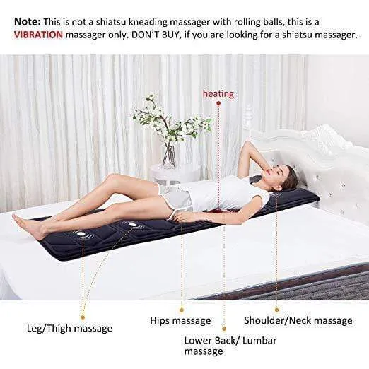 Vibrating Massage mat with heat,Full Body Massager for Neck and Back,leg,thighs-391S